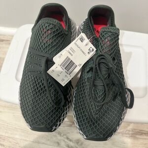 adidas Kids Dark Green Mesh Sneakers